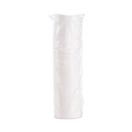 Plastic Lids, Vented, Fits 8 oz to 10 oz Hot/Cold Foam Cups, White, 100/Pack, 10 Packs/Carton