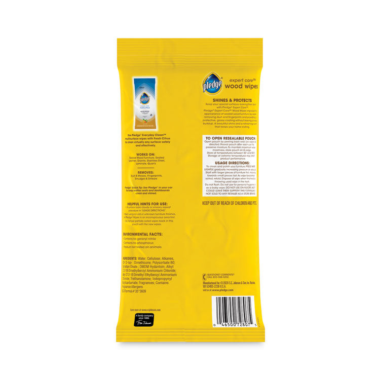 Lemon Scent Wet Wipes, Cloth, 7 X 10, White, 24/pack, 12 Packs/carton