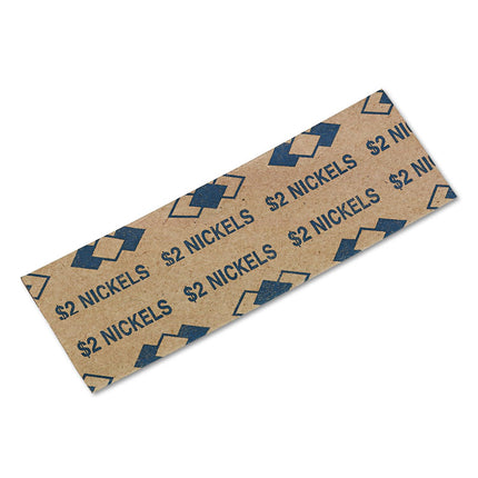 Tubular Coin Wrappers, Nickels, $2, Pop-Open Wrappers, 1000/pack