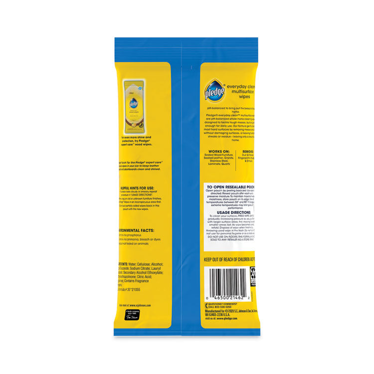 Multi-Surface Cleaner Wet Wipes, Cloth, 7 x 10, Fresh Citrus, White, 25/Pack, 12 Packs/Carton