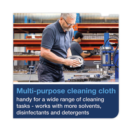 Industrial Cleaning Cloths, 1-Ply, 16.34 x 14, Gray, 210 Wipes/Box
