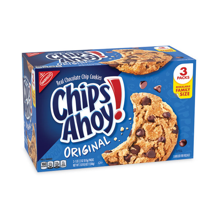 Chips Ahoy Chocolate Chip Cookies, 3 Resealable Bags, 3 lb 6.6 oz Box