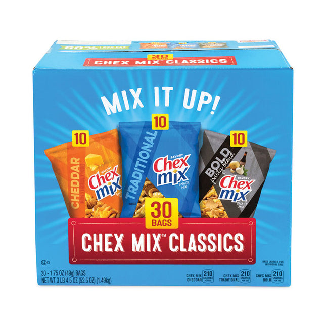 Varieties, Assorted Flavors, 1.75 oz Pack, 30 Packs/Carton