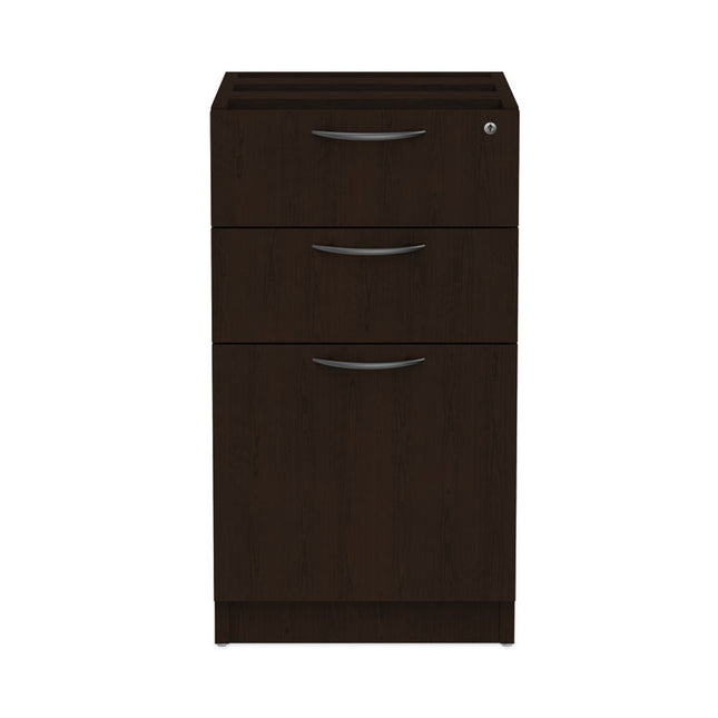 Alera Valencia Series Full Pedestal File, Left/right, 3-Drawers: Box/box/file, Legal/letter, Espresso, 15.63" X 20.5" X 28.5"