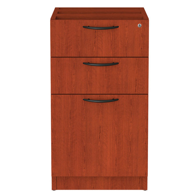 Alera Valencia Series Full Pedestal File, Left/right, 3-Drawers: Box/box/file, Legal/letter, Cherry, 15.63" X 20.5" X 28.5"