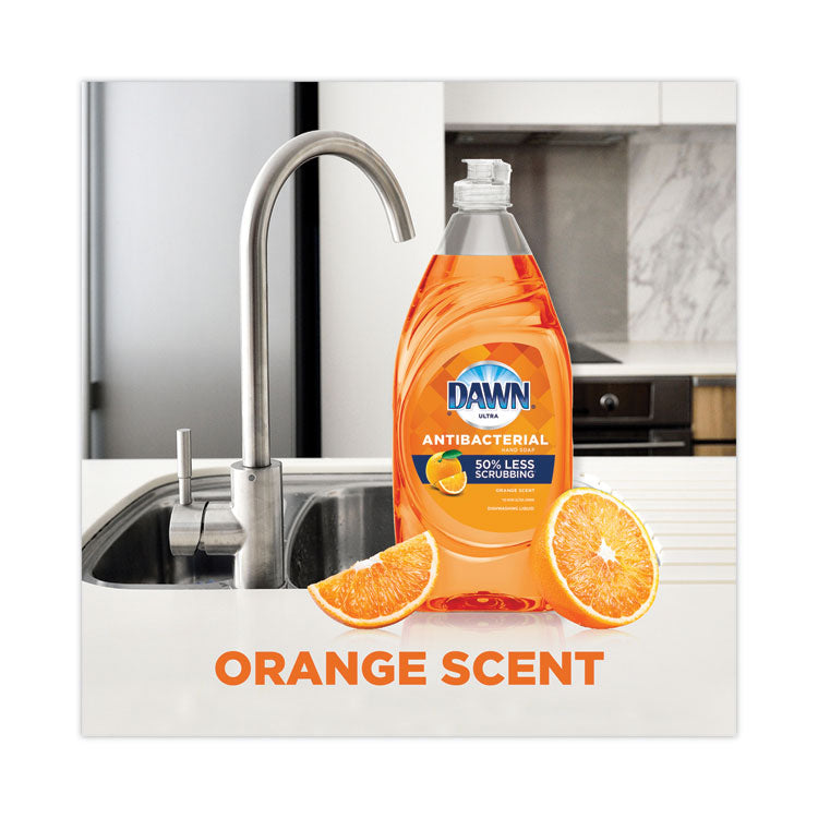 Ultra Antibacterial Dishwashing Liquid, Orange Scent, 38 oz Bottle, 8/Carton