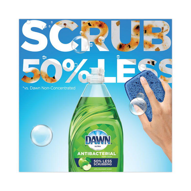 Ultra Antibacterial Dishwashing Liquid, Apple Blossom Scent, 38 oz Bottle