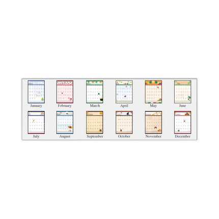 Recycled Seasonal Wall Calendar, Illustrated Seasons Artwork, 12 x 16.5, 12-Month (Jan to Dec): 2025