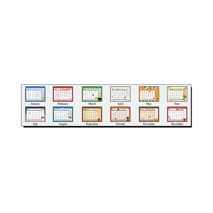 Recycled Desk Pad Calendar, Illustrated Seasons Artwork, 18.5 x 13, Black Binding/Corners,12-Month (Jan to Dec): 2025
