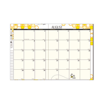 Recycled Academic Honeycomb Planner, Honeycomb Artwork, 10 x 7, Multicolor Cover, 12-Month (Aug to July): 2024 to 2025