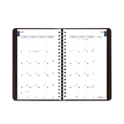 Academic Weekly/Monthly Planner, 8 x 5, Black Cover, 13-Month (Jul to Aug): 2024 to 2025