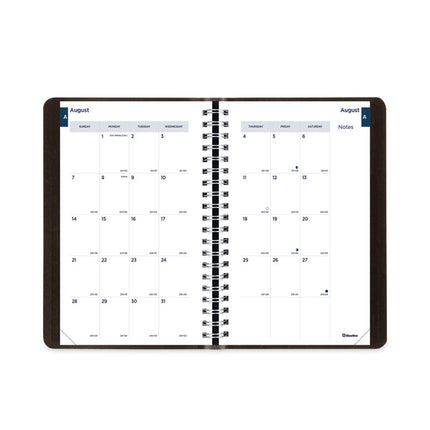 Academic Daily/Monthly Planner, 8 x 5, Black Cover, 12-Month (Aug to July): 2024 to 2025