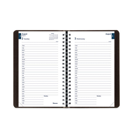Academic Daily/Monthly Planner, 8 x 5, Black Cover, 12-Month (Aug to July): 2024 to 2025