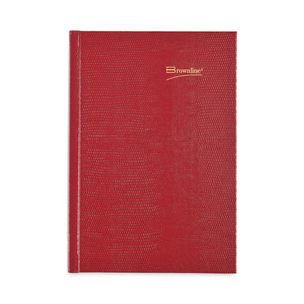 Daily/Monthly Planner, 8.25 x 5.75, Red Cover, 12-Month (Jan to Dec): 2025