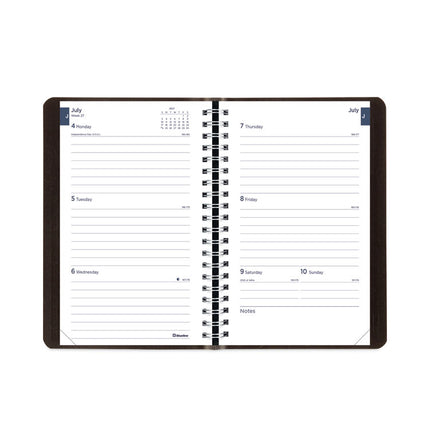 Academic Weekly/Monthly Planner, 8 x 5, Black Cover, 13-Month (Jul to Aug): 2024 to 2025