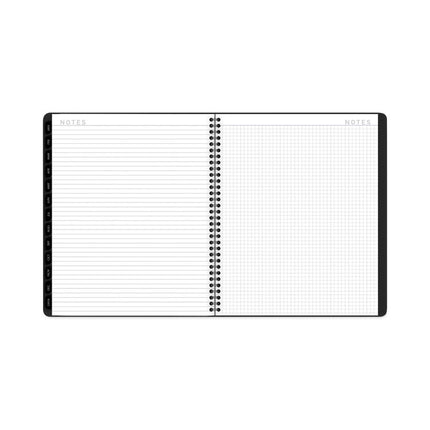 Contemporary Lite Monthly Planner, 11 x 9, Black Cover, 12-Month (Jan to Dec): 2025