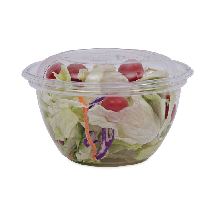 Renewable and Compostable Containers, 18 oz, 5.5" Diameter x 2.3" h, Clear, Plastic, 150/Carton