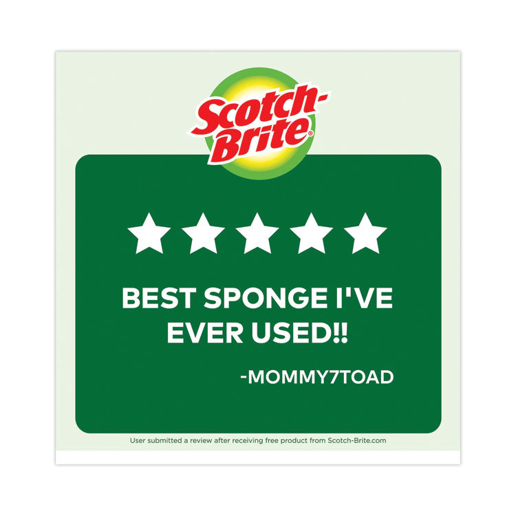 Heavy-Duty Scrub Sponge, 4.5 X 2.7, 0.6" Thick, Yellow/green, 6/pack