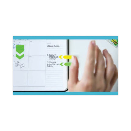 Arrow Message 0.5" Page Flags, Sign and Date, 4 Primary Colors, 20 Flags/Dispenser, 4 Dispensers/Pack