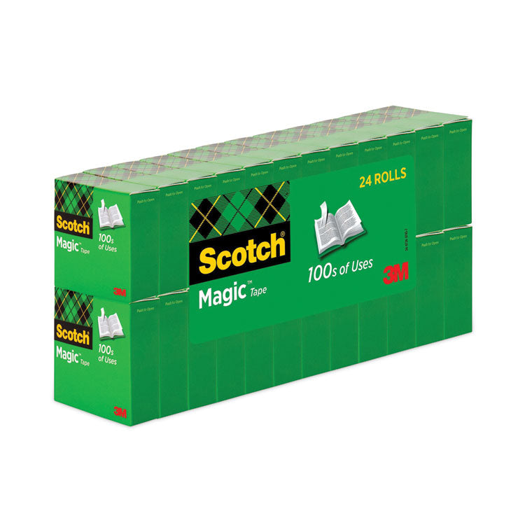 Magic Tape Value Pack, 1" Core, 0.75" X 83.33 Ft, Clear, 24/pack