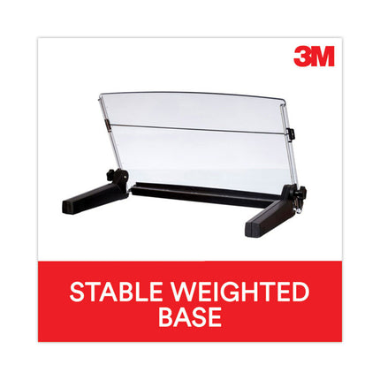 In-Line Freestanding Copyholder, 300 Sheet Capacity, Plastic, Black/clear