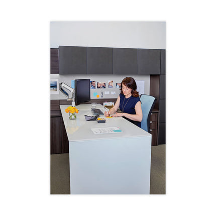 Clear Top Pop-up Note Dispenser, For 3 x 3 Pads, Black, Includes 50-Sheet Pad of Canary Yellow Pop-up Pad