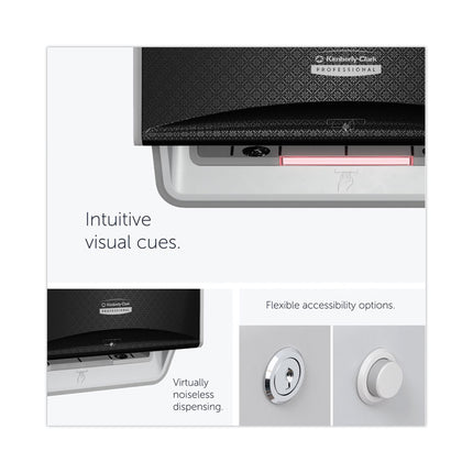 ICON Automatic Roll Towel Dispenser, 20.12 x 16.37 x 13.5, Black Mosaic