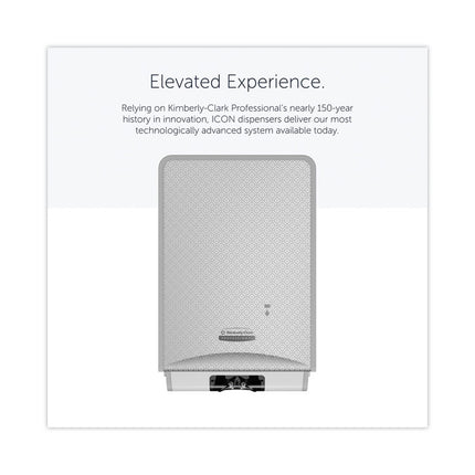 ICON Automatic Soap and Sanitizer Dispenser, 1.2 L, 8.06 x 14.18 x 4.75, Silver Mosaic