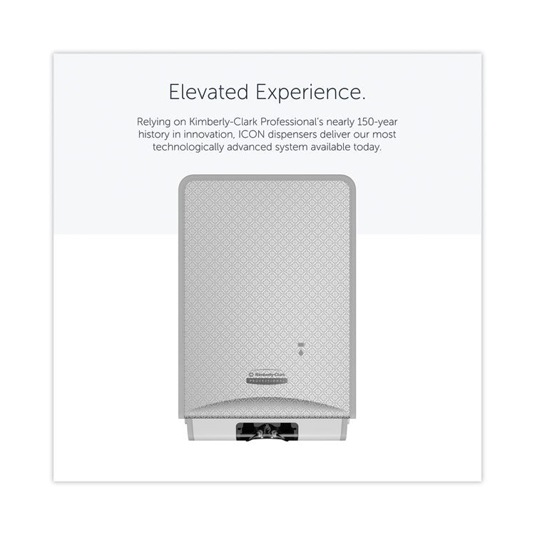ICON Automatic Soap and Sanitizer Dispenser, 1.2 L, 8.06 x 14.18 x 4.75, Silver Mosaic