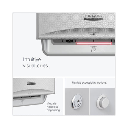 ICON Automatic Roll Towel Dispenser, 20.12 x 16.37 x 13.5, Silver Mosaic