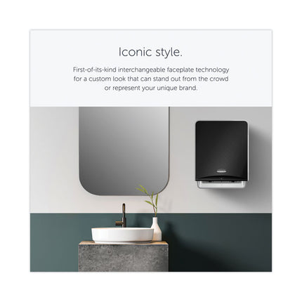 ICON Automatic Roll Towel Dispenser, 20.12 x 16.37 x 13.5, Black Mosaic