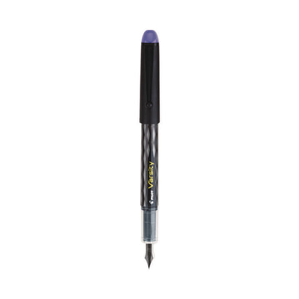 Varsity Fountain Pen, Medium 1 mm, Purple Ink, Clear/Black/Purple Barrel
