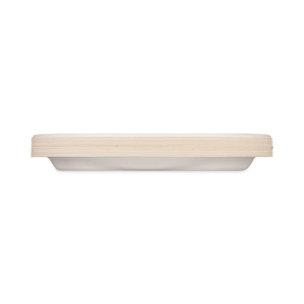 ECOSAVE Tableware, Plate, Sugarcane, 10.13" dia, White, 16/Pack