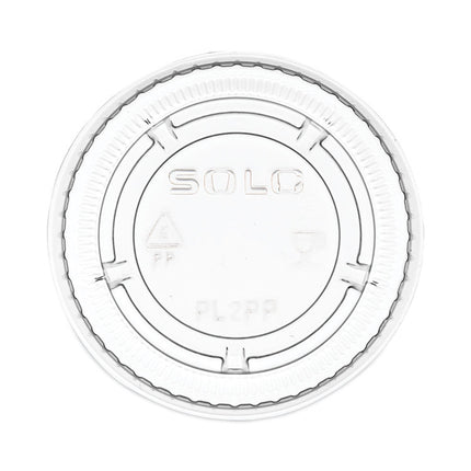 Portion/Souffle Cup Lids, Fits 1.5 oz to 2.5 oz Portion Containers, Plastic, Clear, 125/Sleeve, 20 Sleeves/Carton