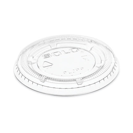 Portion/Souffle Cup Lids, Fits 1.5 oz to 2.5 oz Portion Containers, Plastic, Clear, 125/Sleeve, 20 Sleeves/Carton