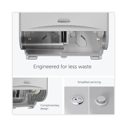 ICON Coreless Standard Roll Toilet Paper Dispenser, 8.43 x 13 x 7.25, Silver Mosaic
