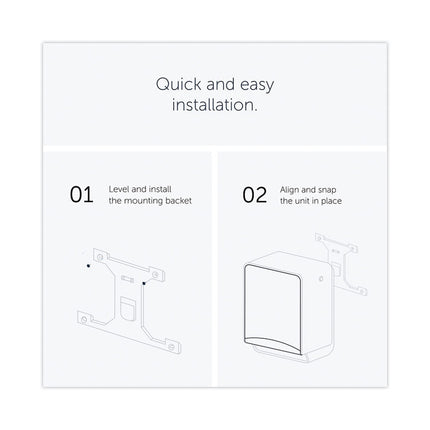 ICON Automatic Roll Towel Dispenser, 20.12 x 16.37 x 13.5, White Mosaic