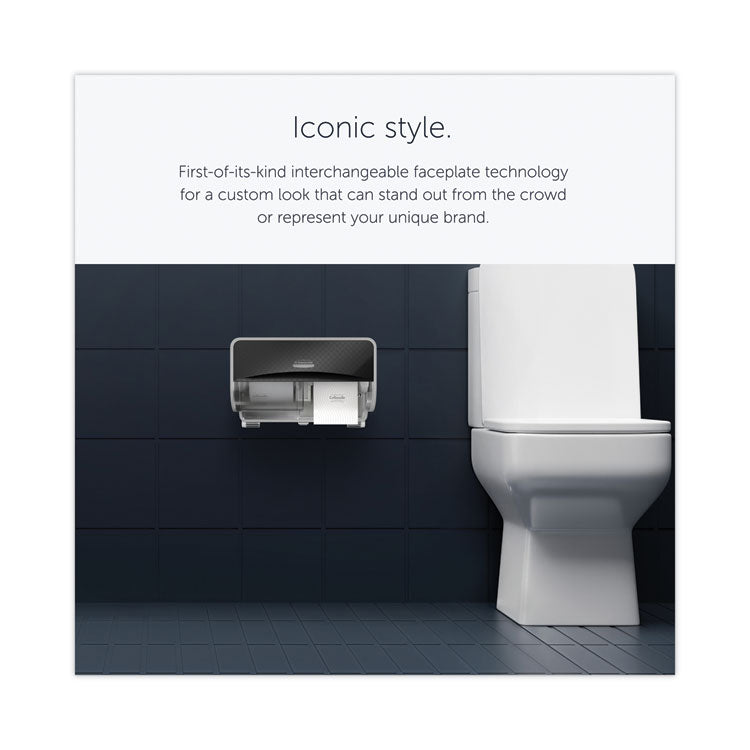 ICON Coreless Standard Roll Toilet Paper Dispenser, 8.43 x 13 x 7.25, Black Mosaic