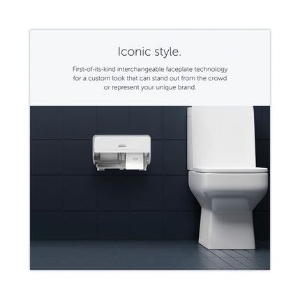 ICON Coreless Standard Roll Toilet Paper Dispenser, 8.43 x 13 x 7.25, Silver Mosaic