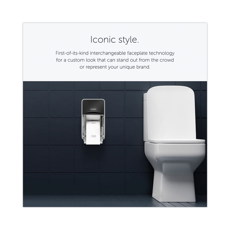 ICON Coreless Standard Roll Toilet Paper Dispenser, 7.18 x 13.37 x 7.06, Black Mosaic
