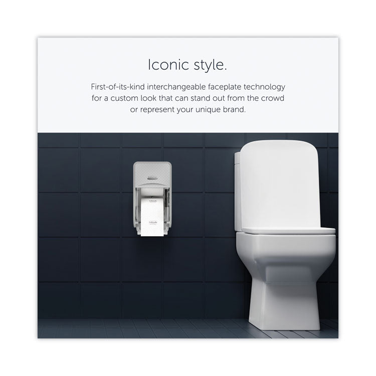 ICON Coreless Standard Roll Toilet Paper Dispenser, 7.18 x 13.37 x 7.06, Silver Mosaic