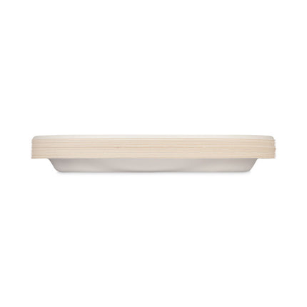 ECOSAVE Tableware, Plate, Sugarcane, 6.75" dia, White, 30/Pack
