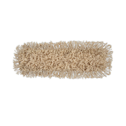 Industrial Dust Mop Head, Hygrade Cotton, 24w X 5d, White