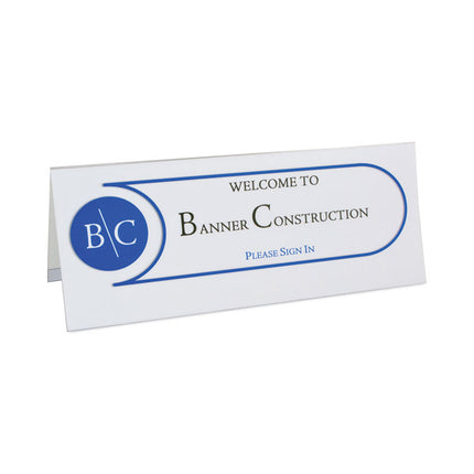 Tent Card Holders, 4.25 x 11.7, Rigid Heavyweight Clear Plastic, 25/Box