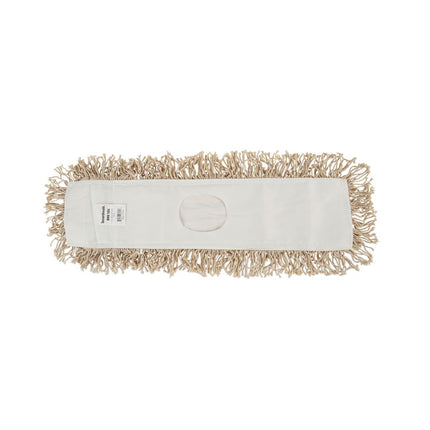 Industrial Dust Mop Head, Hygrade Cotton, 24w X 5d, White
