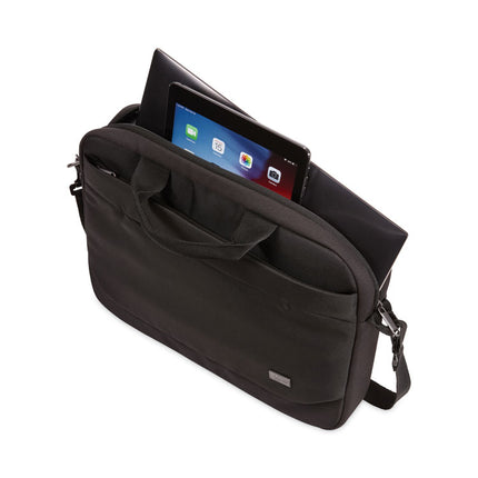 Advantage Laptop Attache, Fits Devices Up to 14", Polyester, 14.6 x 2.8 x 13, Black