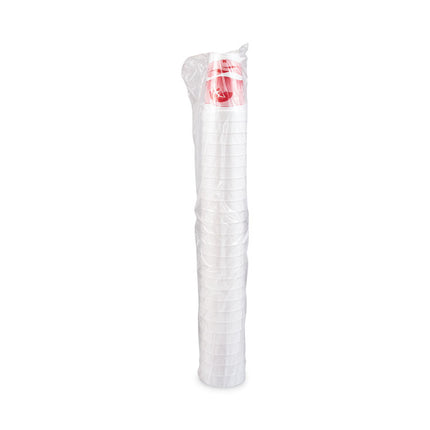 Horizon Hot/Cold Foam Drinking Cups, 16 oz, White/Cranberry, 25/Bag, 40 Bags/Carton