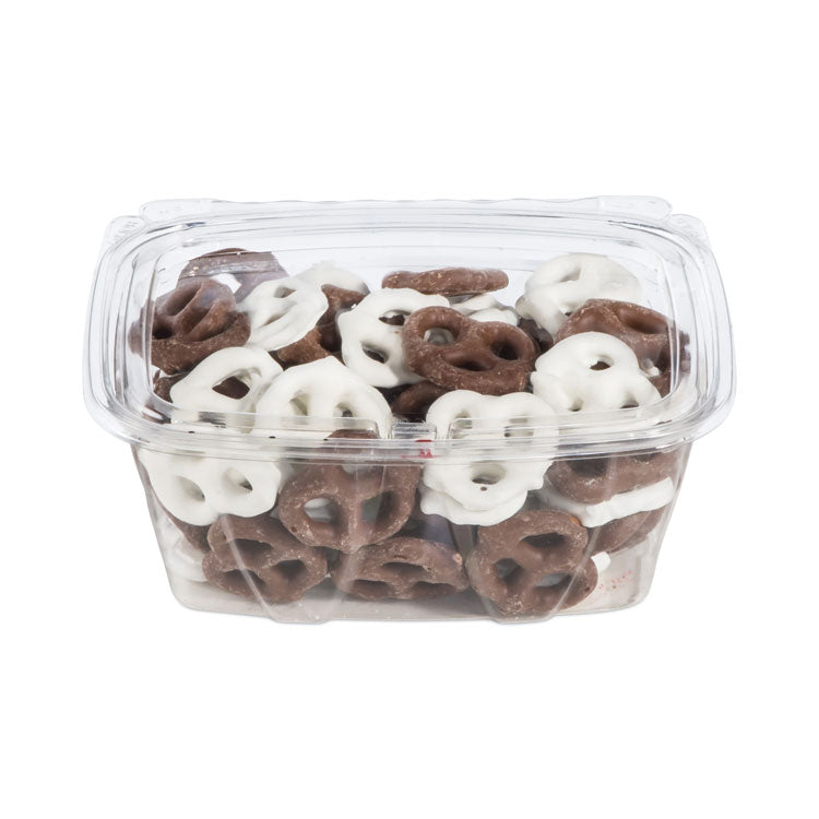 ClearPac SafeSeal rPET Tamper-Resistant Container, ProPlanet Seal, Flat Lid, 32 oz, Clear, 100/Bag, 2 Bags/Carton