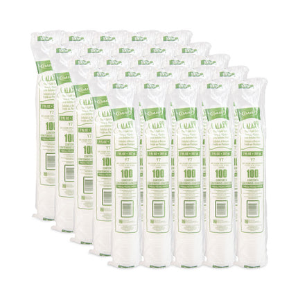 High-Impact Polystyrene Cold Cups, 7 oz, Plastic, Translucent, 100/Sleeve, 25 Sleeves/Carton