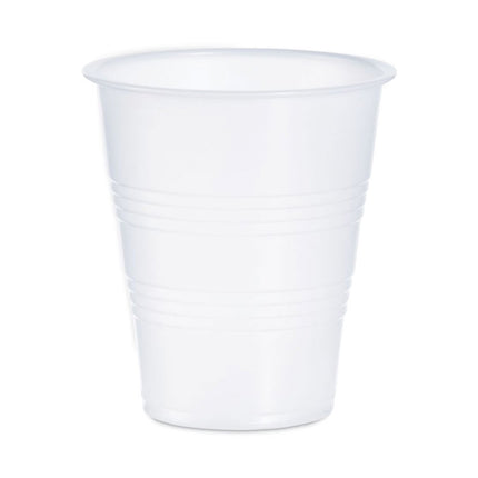 High-Impact Polystyrene Cold Cups, 7 oz, Plastic, Translucent, 100/Sleeve, 25 Sleeves/Carton